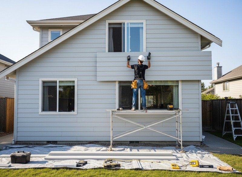 Home with new siding
